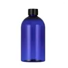 Storage Bottles 12pcs 500ml Black Screw Cap Bottle Empty Shampoo Lotion Clear Blue PET Vials Cosmetic Packing Containers