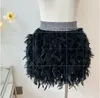 Rokken 2023 Lente Zomer Mode Veer Korte Een Lijn Vrouwen Elastische Taille Wit AllMatch Tutu Vrouwelijke Student Mini 230308