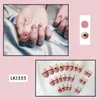 False Nails 24Pcs Black Heart French Tips Artifical Fake Nail Full Cover Ballerina Press On