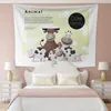 Tapisseries Kawaii Animal tapisserie tenture murale tapis en tissu couverture de fond bohème décor à la maison salon Tapiz Pared