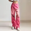 Women's Jeans 2023 Women's Pants Spring And Autumn High Waist Show Thinness Leisure Time Tie-dyed Hole