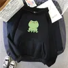 Men's Hoodies Sweatshirts Frog Sweatshirt Loose Clothes Harajuku Long Sleeve Hooded Kawaii Hoodie for Girls Winter Pocket Green 230308