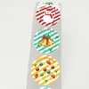 Present Wrap Christmas Stickers Roll 500st Self Adhesive Packaging Decal Supplies