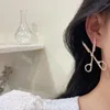 Bengelen oorbellen grote kristallen schaar met stenen sieraden accessoires creatief kubieke zirkonia alternatieve gereedschappen oording orecchini