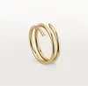 Designer Nail Ring Luxury Carti Jewelry Midi love Rings For Women Titanium Steel Alloy Gold-Plated Process Fashion Accessories Never Fade Not Allergic