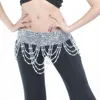 Vêtements de scène fait à la main perlé hanche écharpe danse du ventre ceinture or argent Tribal BellyDance chaîne ceinture accessoires 89