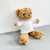 Nallebjörn med sublimering tee shirt sublimering plysch björn skjortor plysch leksaker fyllda djur gåvor till baby shower födelsedag xmas valentiner dag