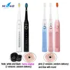 칫솔 Seago SG507B Sonic Electric Toothbrush 성인 타이머 브러시 USB 충전식 전자 칫솔 헤드 교체 홀더 선물 230308