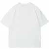 Men's T Shirts Letter Butterfly Print Shirt For Men Hip Hop Harajuku Cotton Men's Clothing White Blouse Summer Short Sleeve Casual Tops