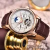 ساعة Wristwatches Lige Brand Classic Mens Retro Watches Automatic Mechanical Watch Clock Heliene Leather Leather Waterproof Wristwatch 230307