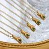 Pendant Necklaces Vintage Necklace For Women Stainless Steel Zircon Korean Accessories Personalized Gift Gold Plated Jewelry Collier