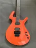 Anpassad orange Double Shake Park er Fly Electric Guitar HH Pickups Black Tremolo Bridge