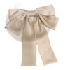 Nya fjärilshårklämmor Kvinnor Stort Bow Hairn Pin för flickor Bowknot Stain Barrette Solid Color Ponytail Clip Hårtillbehör