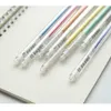 Highlighters 8 PCSSET COLORED GEL PENS光沢のあるハンドアカウントハイライター学生ドゥードルペインティングカラー変化キラキラペンライティング用品J230302