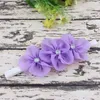 Hair Accessories 6 Colors Baby Flower Headband Pink Ribbon Bands Handmade DIY Headwear For Children