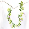 Decoratieve bloemen Kransen Wisteria Bloem Vine Bean Tree Diy Wedding Home Garden Decor Plants Rattan Artificial String