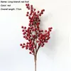 Decorative Flowers Simulation Holly Red Berry Fruit Artificial Foam Flower Decoration Home Accessories Fake Plants Berries Christmas Garden