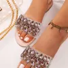 Slippers Women Shoes 2023 Women's Fashion Rhinestone Casual Multicolor Flat Bottom Sandals Summer Outdoor Flip-flops