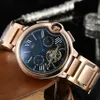 Relojes de pulsera de marca completa a la moda, reloj de Metal de acero de lujo mecánico automático de estilo masculino CA 80