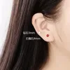 Boucles d'oreilles en argent Sterling 925 de haute qualité, pierre naturelle Simple, perles de grenat rouge, bijoux pour femmes, cadeau mignon pour filles