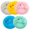 Tasses Vaisselle Ustensiles 5 Pcs Ensemble Bébé Silicone Plaque Antidérapant Vaisselle D'alimentation Ventouse Bol Sippy Tasse Bavoirs Cuillère Fourchette Ensembles pour Bébé Led Sevrage 230308