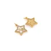 Charms Ocean Vijfpuntige ster Hanghang ketting sieraden Gouden goud gevulde email Hip Hop Gift Cubic Zirconia Charm