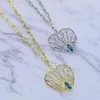 Anhänger Halsketten Aus Weiß Blau CZ Zirkonia Büroklammer Pin Offene Gliederkette Halskette Großes Herz Liebe Valentinstag Geschenk Frauen Schmuck