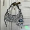 Flash perceuse Biker sac mode perceuse chaude miroir trois en un épaule sac à bandoulière avec une centaine de sac à main