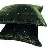Подушка винтаж роскошный зеленый вышитый бархатный диван декоративный корпус Art Home Simple Dot Dofa Стул Куссин