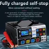 Upgrade 12V24v 220W Autobatterie Vollautomatische Frequenz Intelligente Pulsreparatur LCD-Display Hochleistungsladegerät