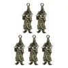 Charms 5 stycken Copper Small Statyes figurin Novelty Gift Pendant Collectible For Decor Keychains Home Decoration Armband Halsband