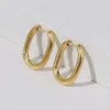 Hoopörhängen 316L Titanium Gold for Women Girls Simple Elegant Small Square Hoops Affordable Luxury Fashion Jewelry 2023