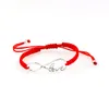 12 шт. Новый лист Love Brawed Bracelet Lucky Red Color Tride Пара цепная молитва молитвенные браслеты