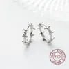 sterling silver clip na kolczykach hoop