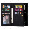 PU Leather Case voor iPhone 14 13 12 11 Pro Max XR XS 6 7 8 Plus telefoonhoes Wallet Card Slot Zipper Luxe Mode Premium Case Holder voor Samsung S23 Ultra Google Pixel 7A 6A