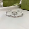 Factory wholesale 2023 New Luxury High Quality Fashion Jewelry for zhantong Thai silver new interlocking Bracelet straight jewelry