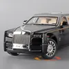 Autos Diecast Model 1/24 Rolls Royce Phantom Alloy Luxy Car Model Diecast Metal Toy Vehicles Car Model With Star Top Sound and Light Chi