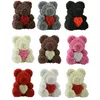 Flores decorativas grinaldas 2023 Dorp Teddy Bear com na caixa de presentes de rosas