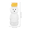 Bouteilles de stockage pots 12 pièces 240ml bouteilles de condiments à presser en plastique forme d'ours distributeur de confiture de moutarde de Sauce au miel J230301