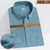 Camisas casuais masculinas 2023 Winter Men Men Corduory Algodão de algodão inteiro Male de outono masculino Tops com a qualidade do bolso do peito macio