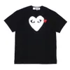 Designer TEE T-shirt da uomo CDG Com Des Garcons T-shirt da uomo XL nera manica corta rossa taglia cuore donna