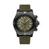 2021 Full Black Case Green Dial Canvas Leather New Super 1884 Men Watches Quartz Chronograph Stainless Steel Sapphire Crystal238u