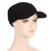 넓은 가슴 모자 여성 히잡 모자를 가진 단색 탄성 헤드 스카프 야구 터번 모자 머리 바람 방풍 야외 여름 햇볕에 태양 모자