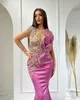 2023 Arabiska ASO EBI Crystals Mermaid Prom Dresses Lace Pärled Evening Formal Party Second Reception Födelsedagsengagemang Klänningar ZJ1114