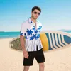 Camisas casuais masculinas Moda de verão masculino havaiano de manga curta curta camisa de praia de bananeira de coco de coco de coco PLUSTE 5XL