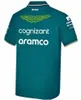 Aston Martin Aramco Cognizant F1 Polos 2023 Official Team Polo Summer men's casual quick-drying short sleeve fashion2023 Breathable and casual