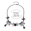 Pendant Necklaces Spider Web Necklace Punk Chain Jewelry Halloween Choker For Women Girls DXAA