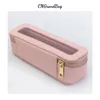 Cosmetic Bags Cases Customized Letters Colorful Classic Saffiano Portable Travel Clear PVC TPU Wash Makeup Brush Storage Gift 230308