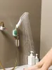 Badrums duschhuvudhållare justerbar självhäftande duschhuvudfäste väggmontering med 2 krokar stativ kdjk2303
