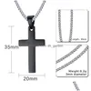 Pendant Necklaces Gold Sier Mens Cross Stainless Steel Cuban Link Chain Necklace 14K Chains Jewelry Drop Delivery Pendants Dhgarden Dhpbx